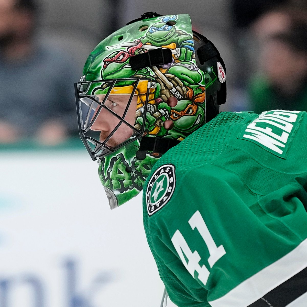 DallasStars's tweet photo. Scott Wedgewood is now in net. https://t.co/ePcaBdbqL2
