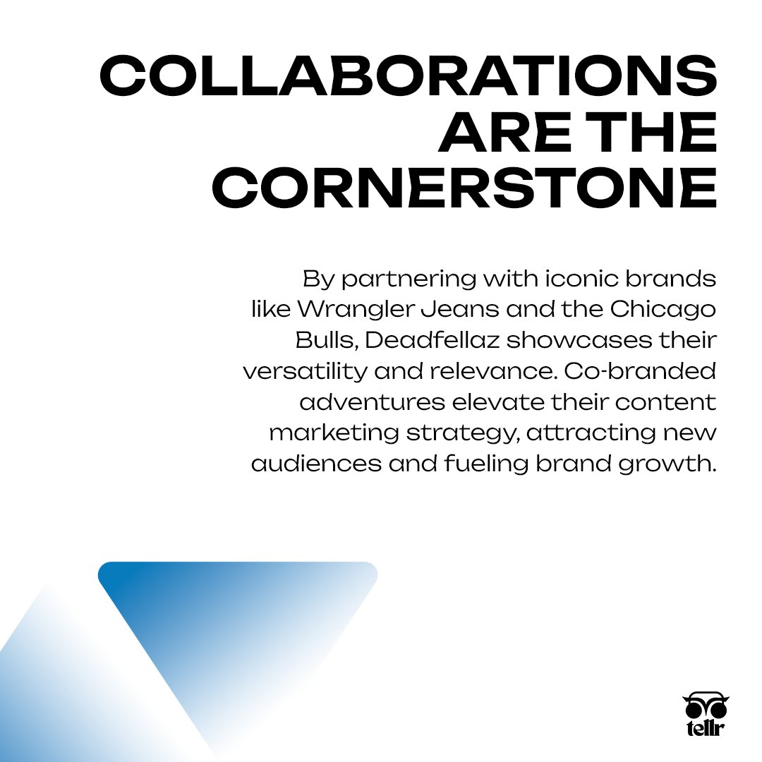 🤜🤛 With iconic collaborations like @Wranglerdenims  & the @chicagobulls , @Deadfellaz brings versatility & relevance to the NFT space. These co-branded adventures fuel brand growth and attract new audiences. (4/6) #StrategicPartnerships #BrandGrowth