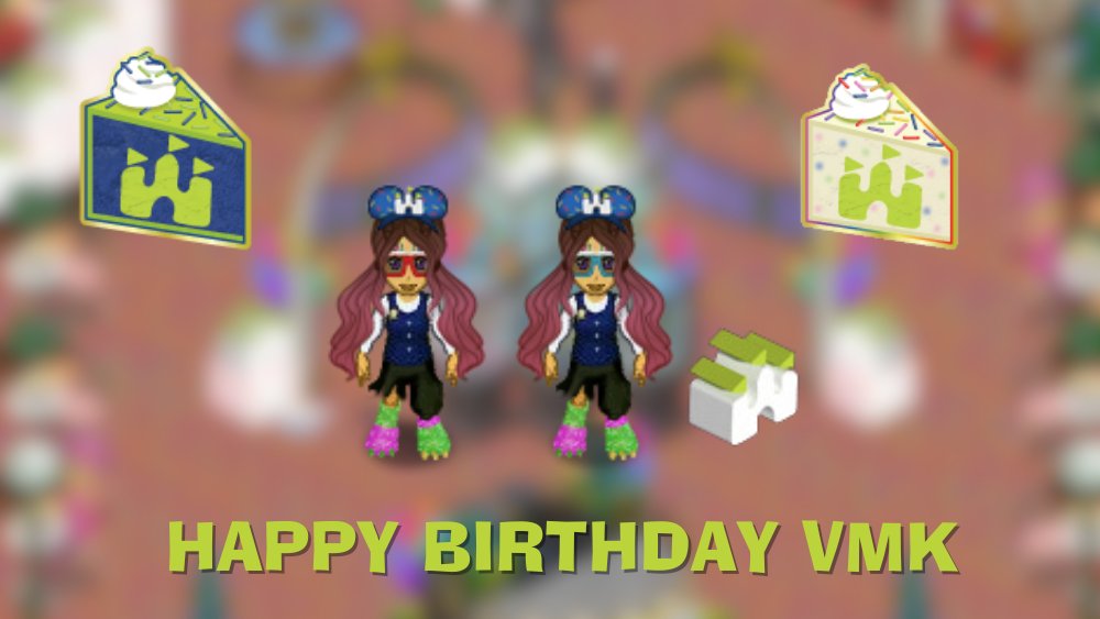 MyVMK's tweet photo. Happy Birthday VMK! We are celebrating VMK's 18th birthday today at 11pm EST with HOST_Morph & GA_Sadness! β¨ Don't forget to get your party props ready, head on over to the Emporium to get dressed up for the occasionππ₯³ #myvmk #vmk #virtualmagickingdom #disney #disneyland https://t.co/QGL0RAwUfX