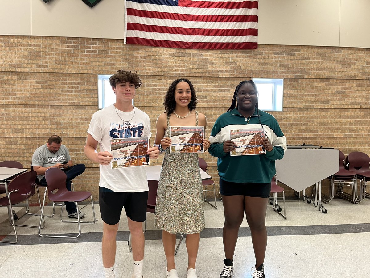 Our senior group includes three individuals that placed at this years state meet. Dylan Headrick, Amari Laing and Marie Bias earned the most valuable athlete for the senior class. Thank you everything you have done for the program!