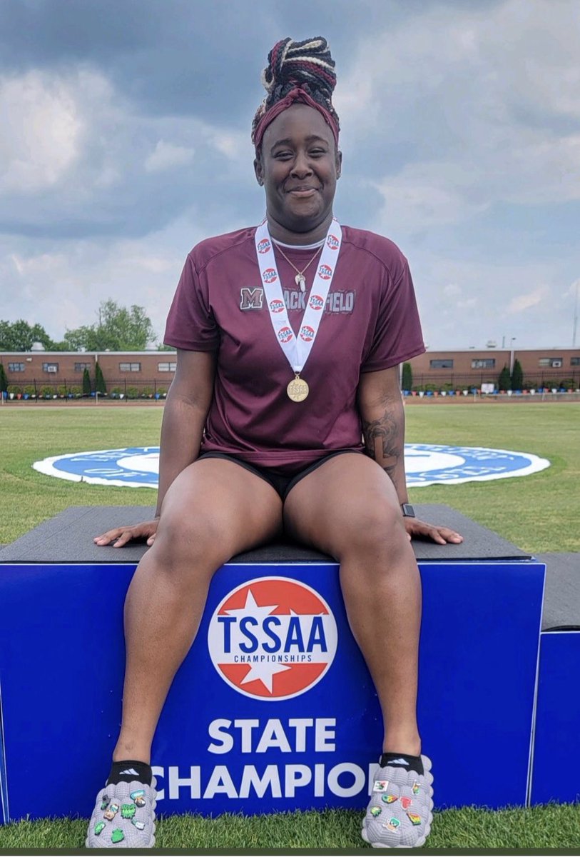 Congratulations to back to back State Shot Put Champion Carolyn McRee! @MetroSchools @SonyaBrooks71