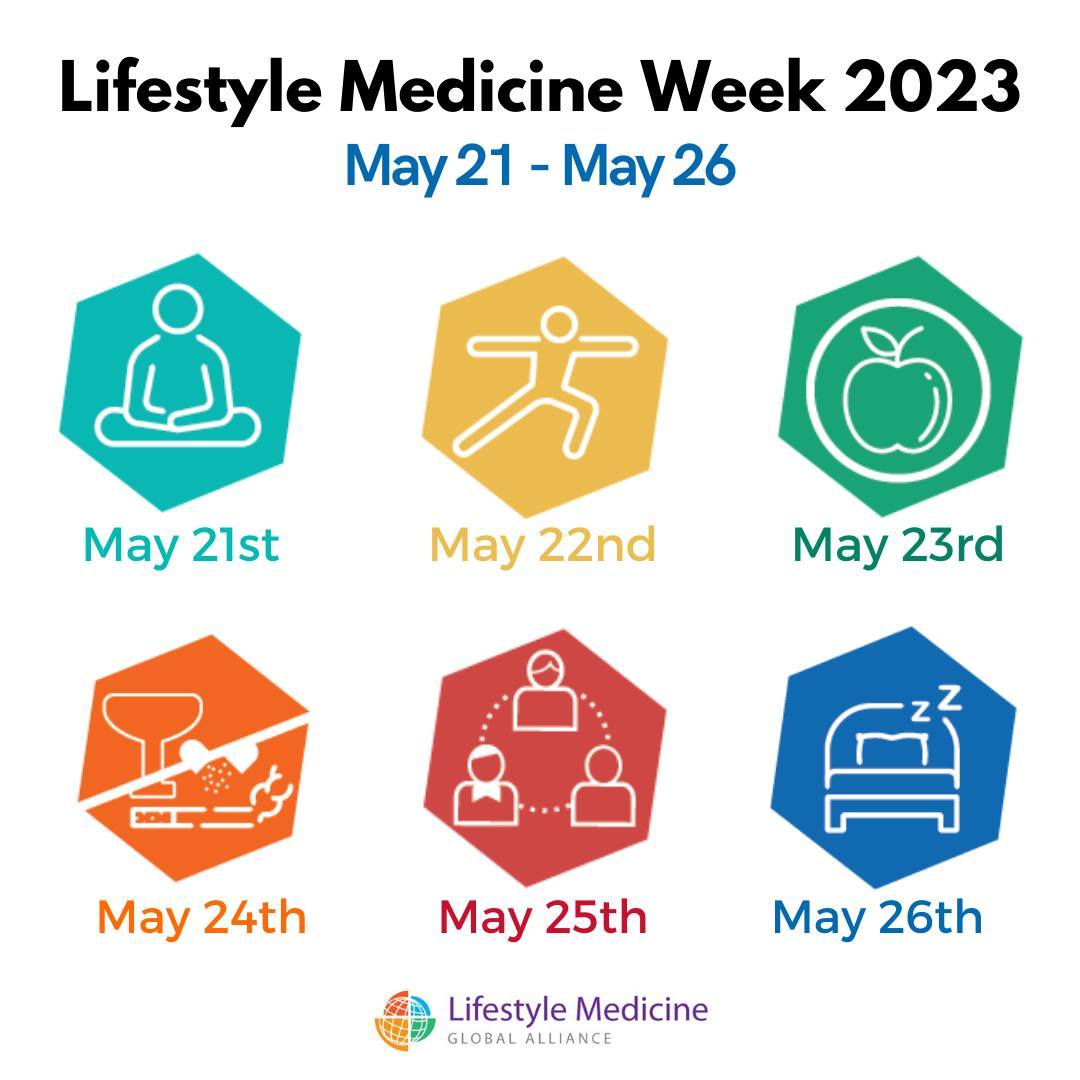Lifestyle Medicine Week is a reminder to invest in our health, taking proactive steps towards a vibrant and balanced life. So, let's:

🛀 Prioritize self-care
🌱Nourish our bodies
💪Engage in activities that uplift our spirits.

#lmweek #lifemedglobal #lifestylemedicine