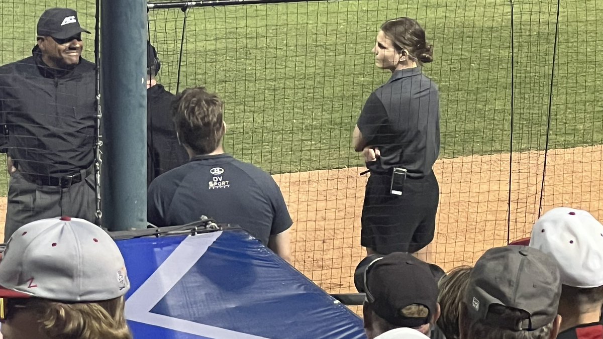 UNCGsoftballPar's tweet photo. Crucial instant replay at ACC aTourney and @__jas05 was involved. Just a small crack of a smile when @WellsBethaney22 yelled, “WHAT’S THE CALL JAS?!?” https://t.co/yS2R2NIBXG