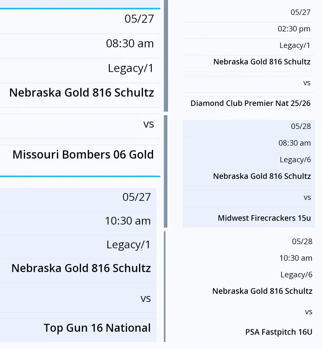 We are ready to hit the field this weekend! Excited to have our whole crew back at it! 
Next up: USA Memorial Day Invite Legacy Park in Lee's Summit, MO