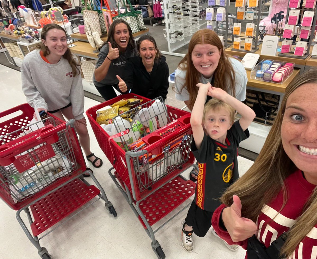 ConnectionsCamp's tweet photo. The IU SLHS graduate clinicians made their annual Target run for camp materials tonight!  We can’t wait for June 5th! https://t.co/gG3p16dyq4