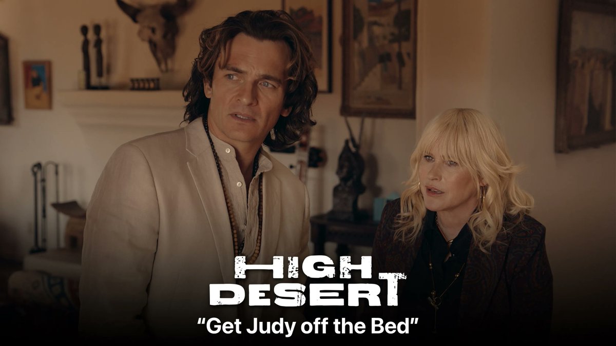 A new episode of #HighDesert is out now on #AppleTVPlus.

“Get Judy off the Bed” (S1, E4)

The comedy series stars #PatriciaArquette, #BradGarrett, #WerucheOpia, #BernadettePeters, #RupertFriend, #MattDillon, #ChristineTaylor & more.