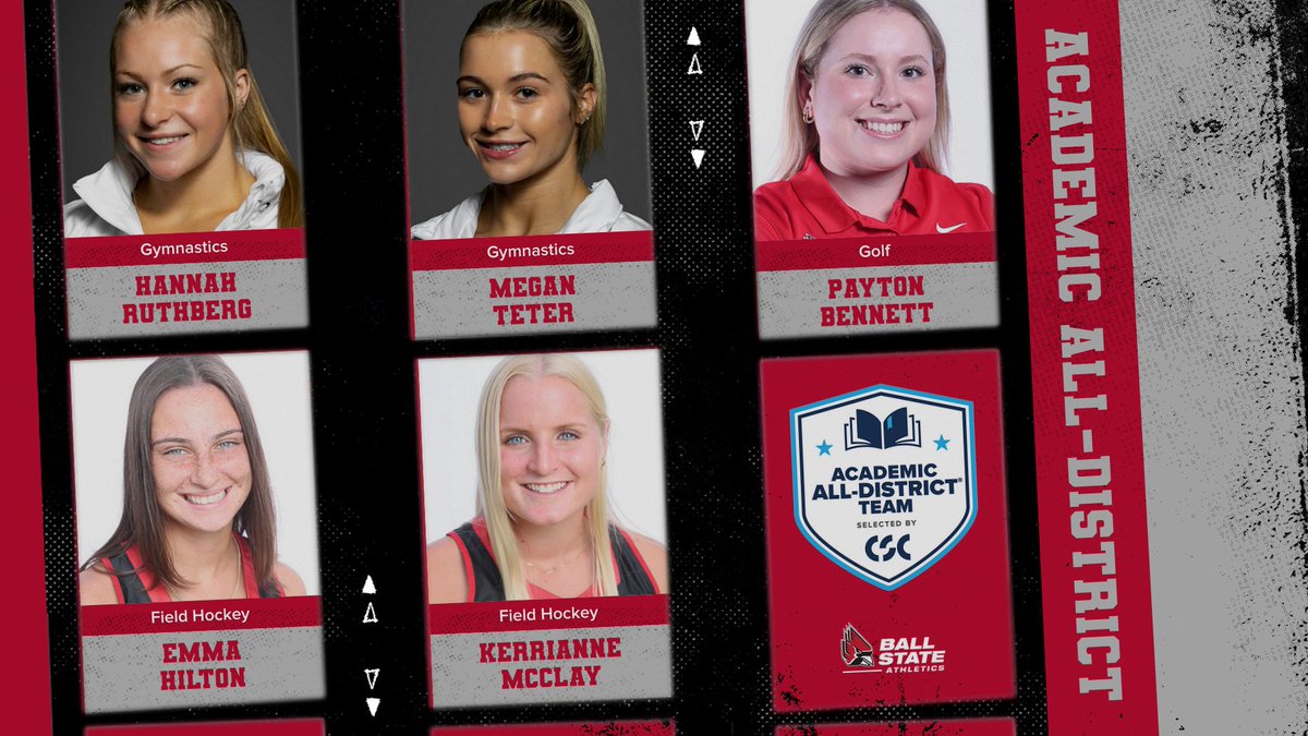 Congrats to our female student-athletes from @BallStateGym, <a href="/BallStateFH/">Ball State Field Hockey</a>, &amp; <a href="/BallStateWGolf/">Ball State Women's Golf</a> who were named to the 2022-23 <a href="/CollSportsComm/">College Sports Communicators</a> Academic All-District At-Large Team

👏 GREAT WORK CARDINALS 👏

📰: bit.ly/45v8up0

#ChirpChirp x #WeFly