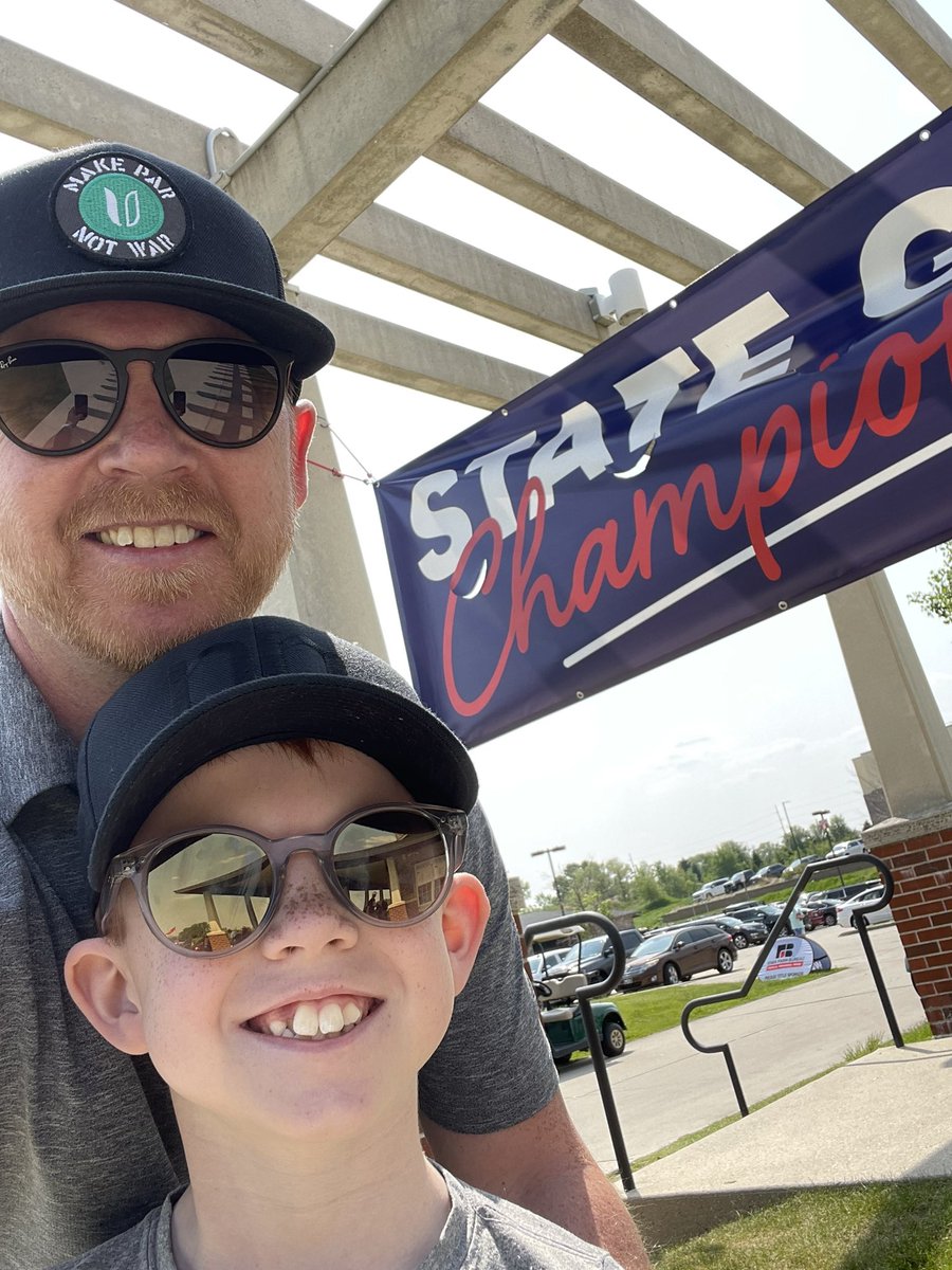 bhempstead's tweet photo. The Hempstead boys had a day today. Nothing like a stroll around a golf course cheering on @KHSBoysGolf1 for Hank to set a 7 year goal🏌️‍♂️ https://t.co/S5tNPg0Yif