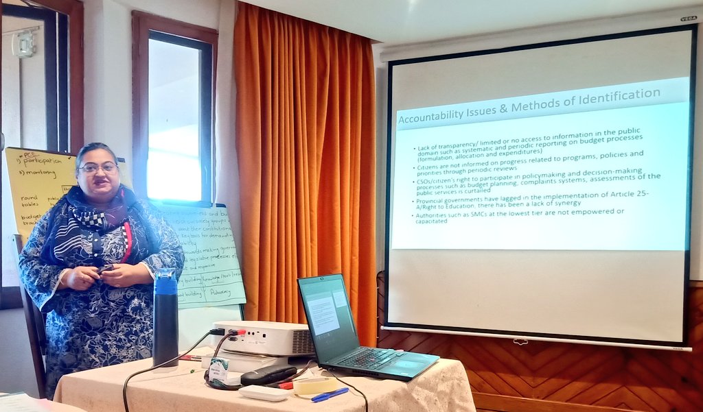 Kaneez <a href="/PCESAQE/">PCE SAQE</a> Pakistan shared PCE's intervention on #Vote4Education campaign by Community Education Groups to demand accountability of elected representatives of Local, Provincial &amp; Federal govt's She also highlighted poor implementation of RTE Act 2010 and financial devolution