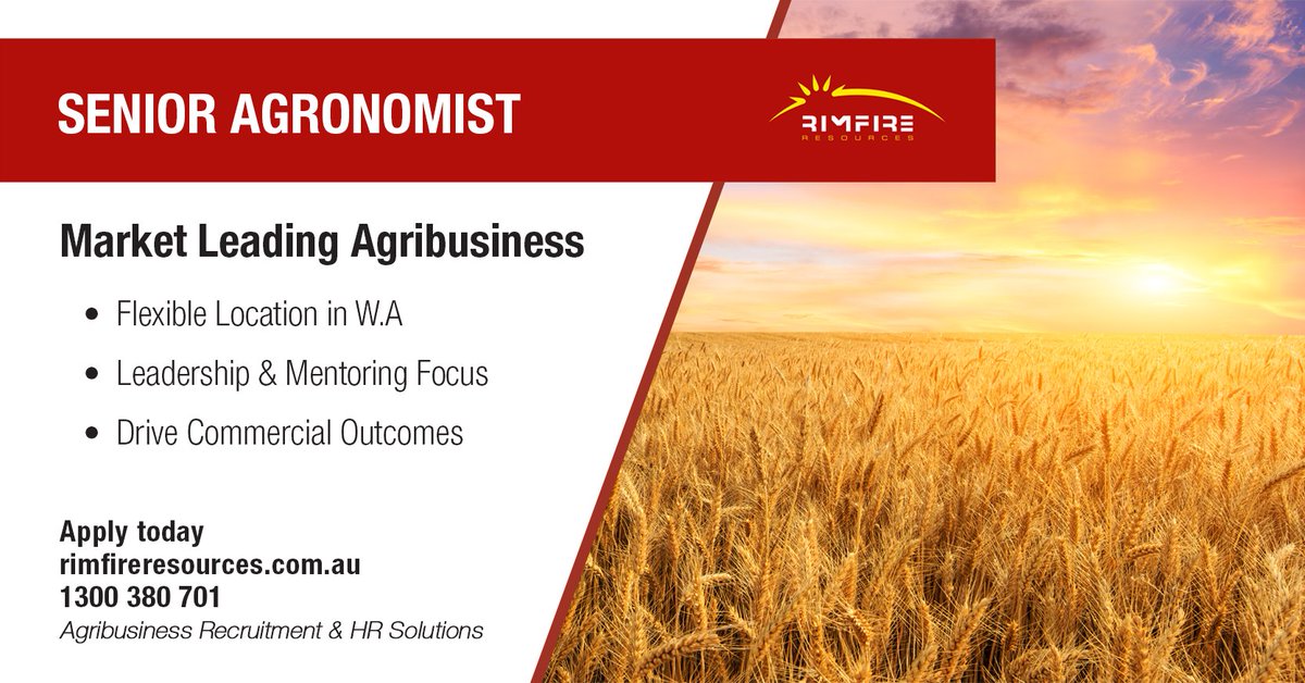 Significant leadership and mentoring position, in crop nutrition, commercial sales and R&D.

Apply today: adr.to/4hiquai

#cropnutrition #sales #agronomy #agronomist #agriculture #agribusiness #agjobs #jobs #rimfireresources