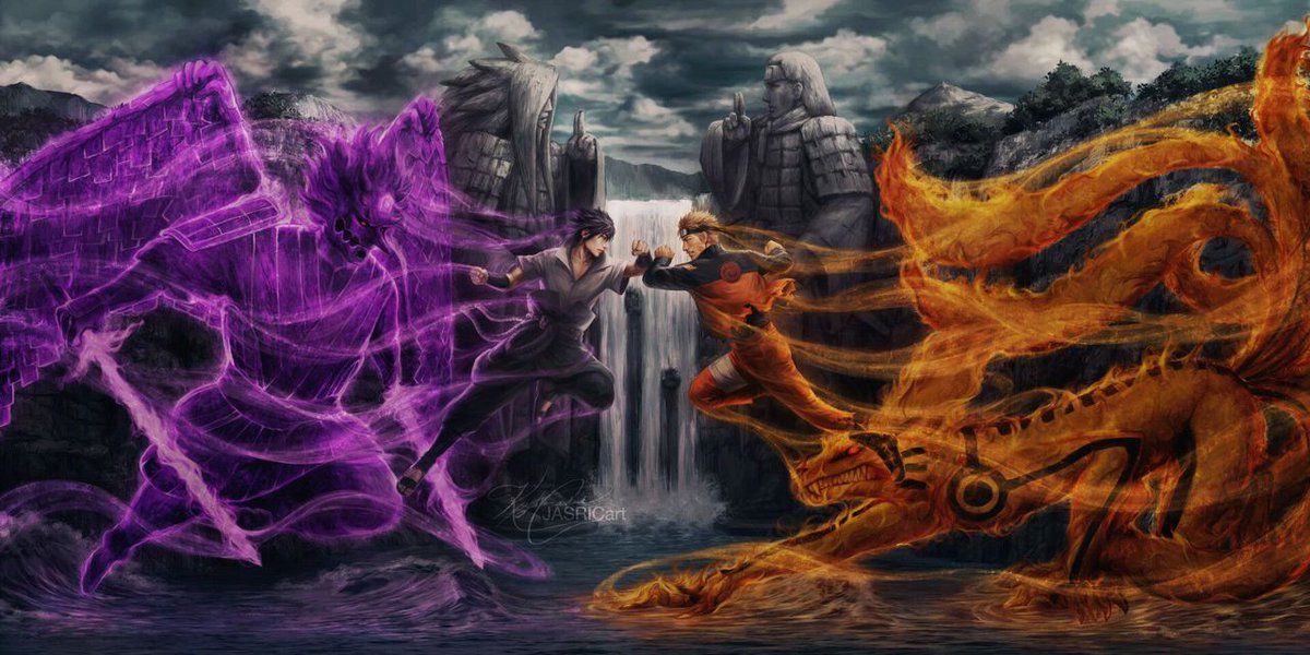 My fav anime scene is the Naruto vs Sasuke battle (Naruto Shippudeen): the scene was OP: the battle happened after the conclusion of the 4th great Ninja War caused by Madara. Naruto won and successfully brought Sasuke back to the village  @mangafactory_  #MangaFactory