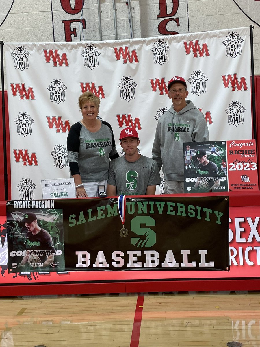 Congratulations to West Middlesex baseball standout Richie Preston and his family! <a href="/SalemUniv/">Salem University</a>