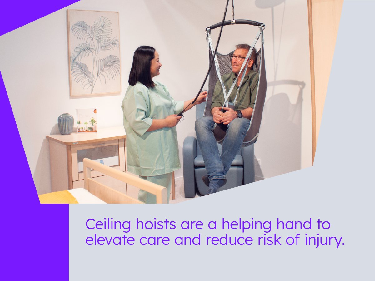 The design of our ceiling hoist solutions have the safety of carers, residents and facilities top of mind - they reduce the risk of injury, time it takes to transfer and the stress of using a manual hoist on bodies and workloads. Share the care - cubro.co.nz/share-the-care…