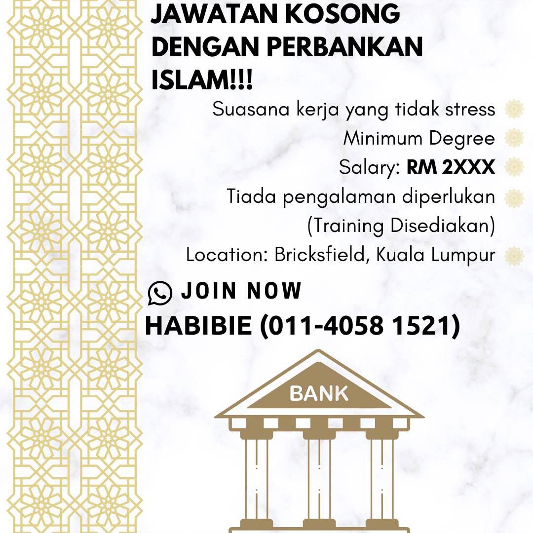 @twtkerjakosongg @kerja_kosongMY @twt_kerjaMY #kerjakosong #JobAlert