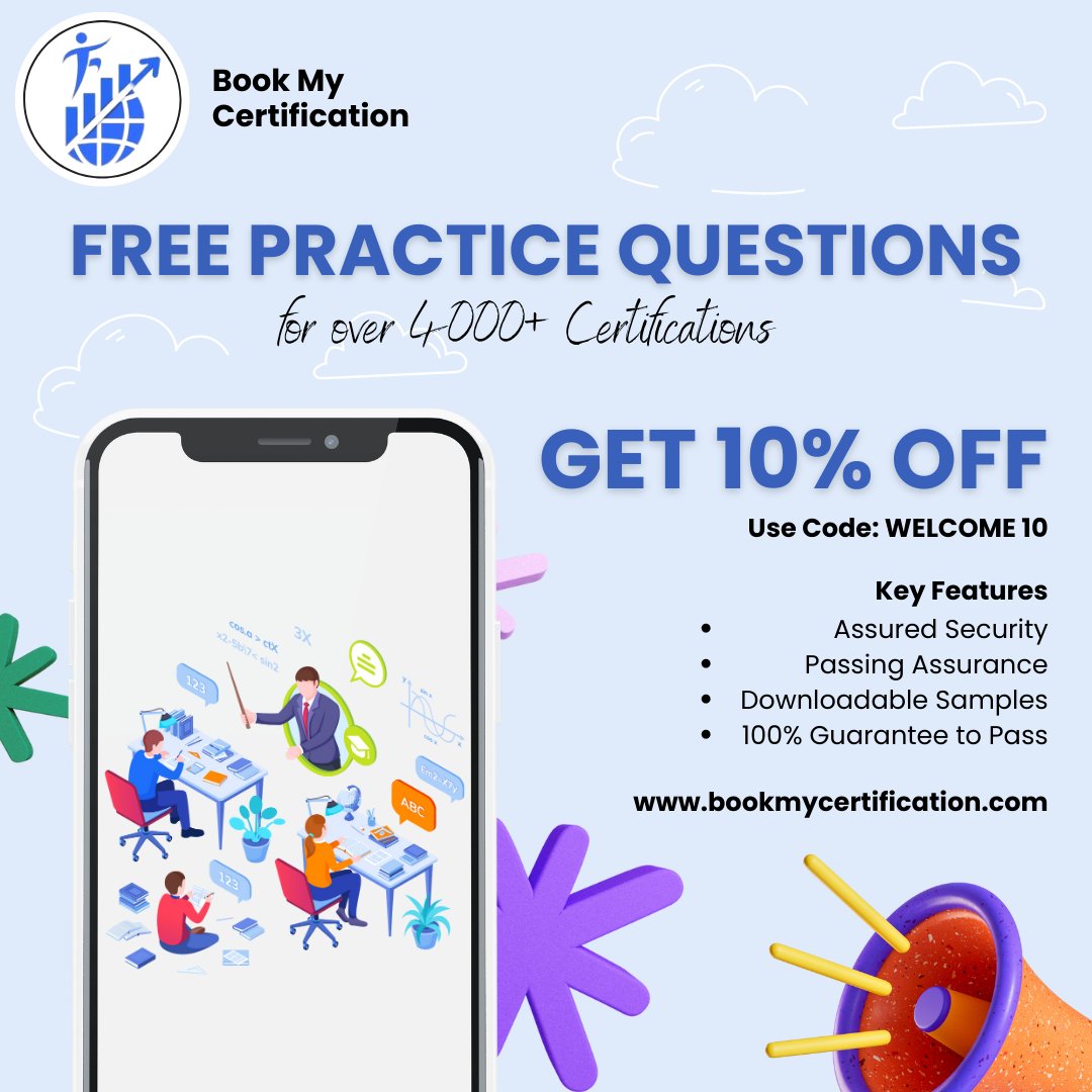 bookmycert24's tweet image. 🔬💡 Experience real-time testing scenarios with our live testing modules, designed to simulate the actual exam environment. 📝✅
#LiveTestingModules #ExamSimulation #TestYourKnowledge #BookMyCertification
📞WhatsApp: wa.me/19789580917/
📧info@bookmycertification.com