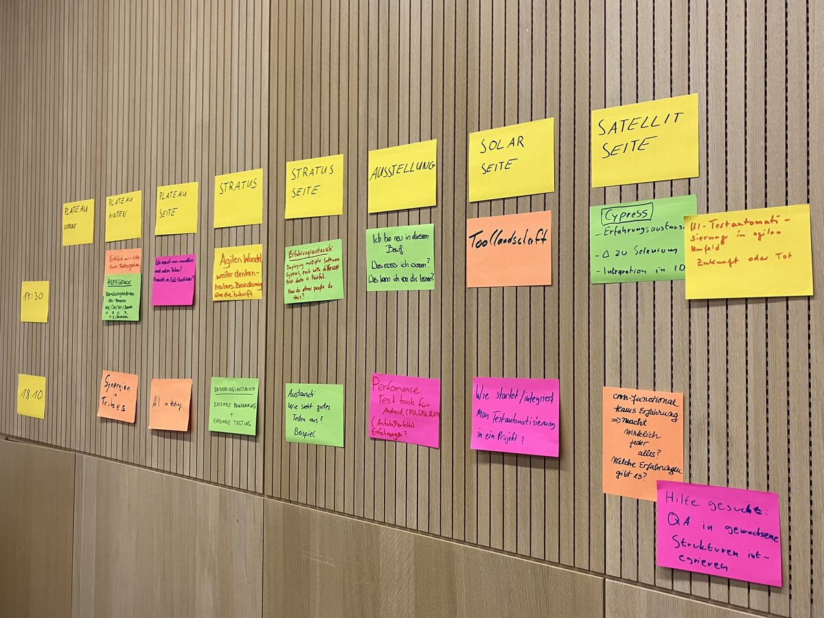 thmuch's tweet image. Der Open Space beim @GermanTesting Day lockte viele Mitmacher:innen und das Session-Angebot war schnell gut gefüllt 😃
#GermanTesting