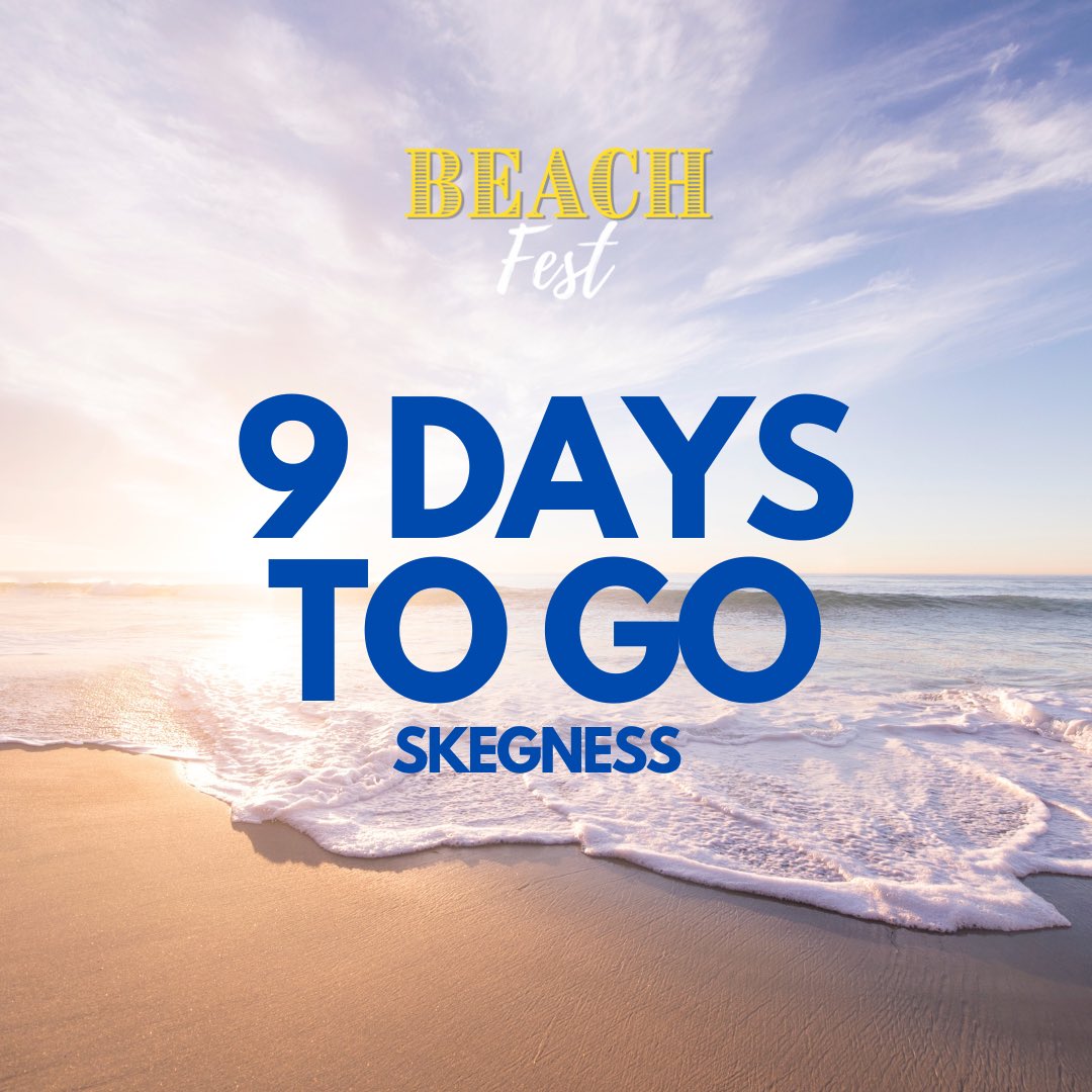 9️⃣ DAYS TO GO!

Tickets Link:
beach-fest.co.uk/tickets

#BEACHFEST #Skegness
