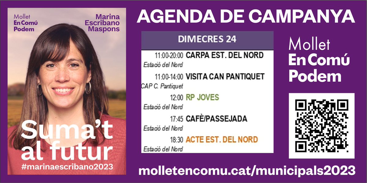 Avui dediquem la jornada al Barri de l'Estació del Nord, plantarem la carpa a prop de l'estació, a les 12h farem roda de premsa de joves i a les 18:30 acte públic amb els veïns i veïnes del barri. També visitarem al matí el CAP de Can Pantiquet