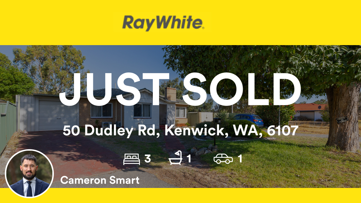 cameronsmart's tweet photo. 🛌 3 🛀 1 🚘 1
📍 50 Dudley Rd, Kenwick, WA, 6107

My latest sale on RateMyAgent.
 67822
https://t.co/0k6CfmbD2K

...
#ratemyagent #realestate #Ray_White_Cannington https://t.co/D2W2CA9T08