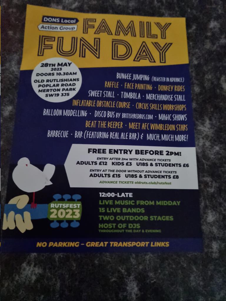 Good morning Everyone,  its only 4 days go, have you for DLAG Family Fun Day, don't delay, get your tickets NOW, every £ gain helps someone else, also come link work meet & meet, greet & Donate #TheVoice #Waterstones #BritainsGotTalent #KingCharlesCoronation