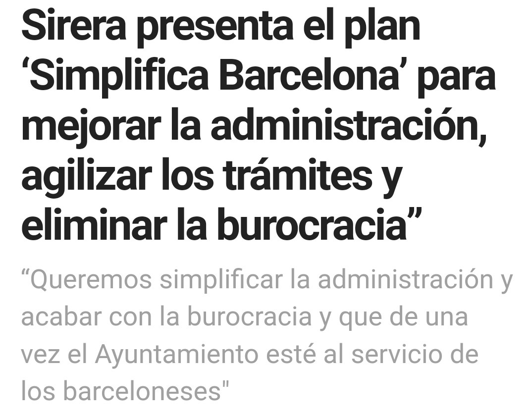 #RecuperaBarcelona Yo quiero una #Barcelona moderna, en la cual abrir un negocio sea algo rápido y sencillo.

Por eso mi apoyo a <a href="/danielsirera/">Dani Sirera</a>