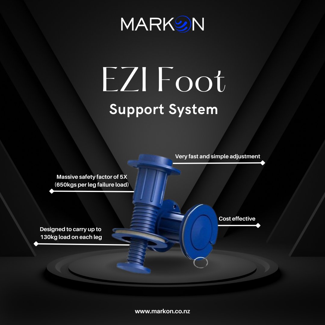 markon_nz's tweet photo. The EZI FOOT SUPPORT SYSTEM, designed initially to simplify bath installation, can be used anywhere support is needed, such as on building sites or for supporting wall-hung cabinets ☑️
Contact us if you have any applications where EZI FOOT could be beneficial 📲
#markon https://t.co/7jOrCFnY8t