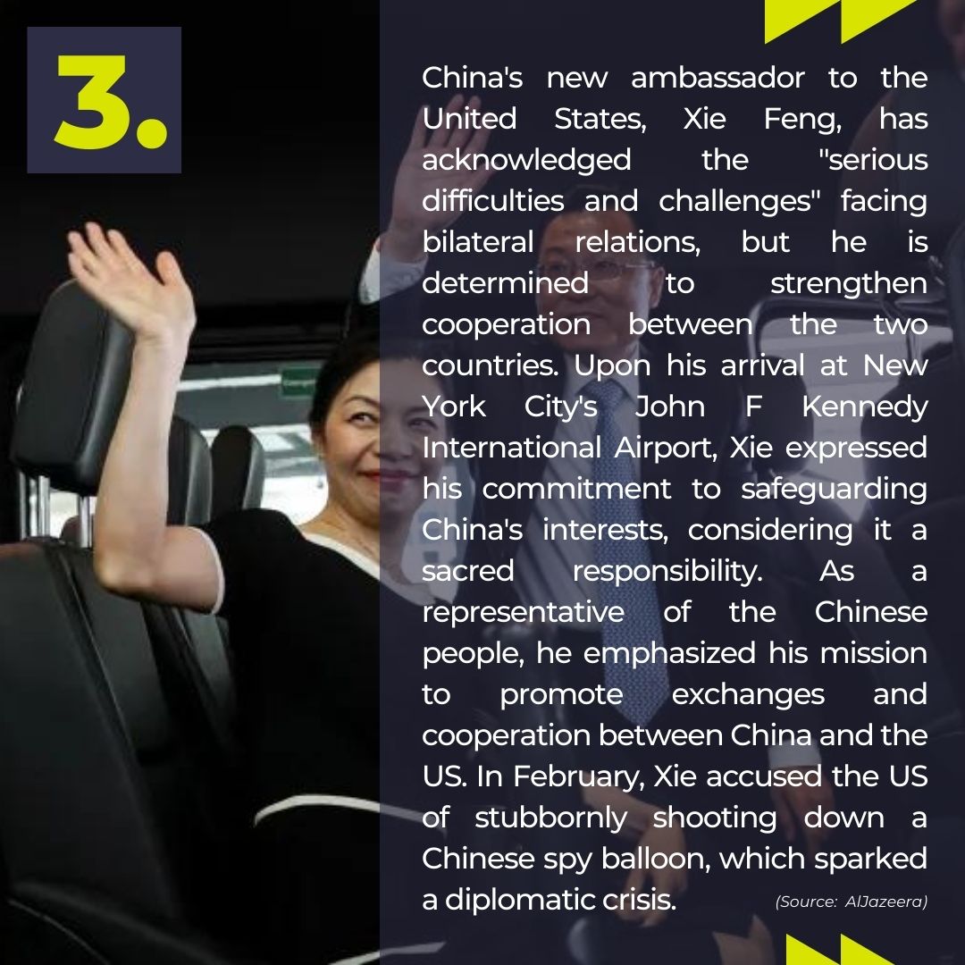 thegeosphere_'s tweet photo. 3. Xie Fing, the new #Chinese ambassador to the #US. https://t.co/VXIiT96PPu