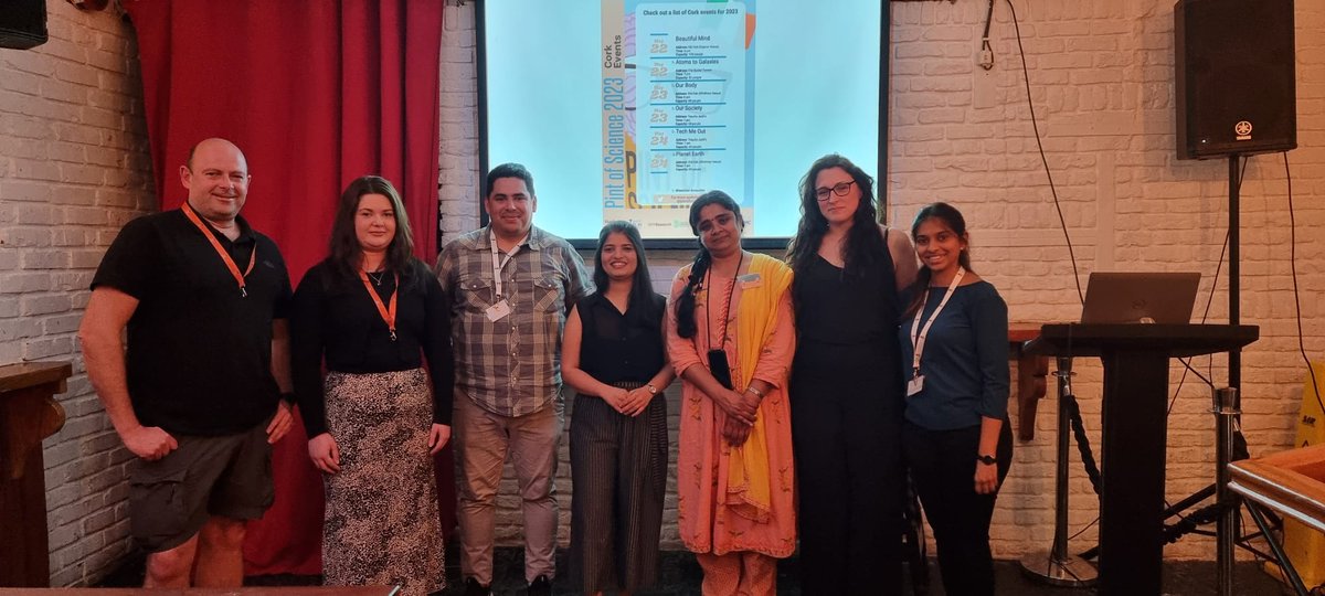 lekha513's tweet image. Second day of @pintofscienceIE #Cork #ourbody successfully completed. Thanks to my team:
@dzelayas and Pooja, who did a great job. Thanks to the speakers: @LisaKelliher2, @CarlotaMrquez, 
@MulayKetki , @johnmacsharry. Thanks to the wonderful audience at #Pint23 
@Pharmabiotic