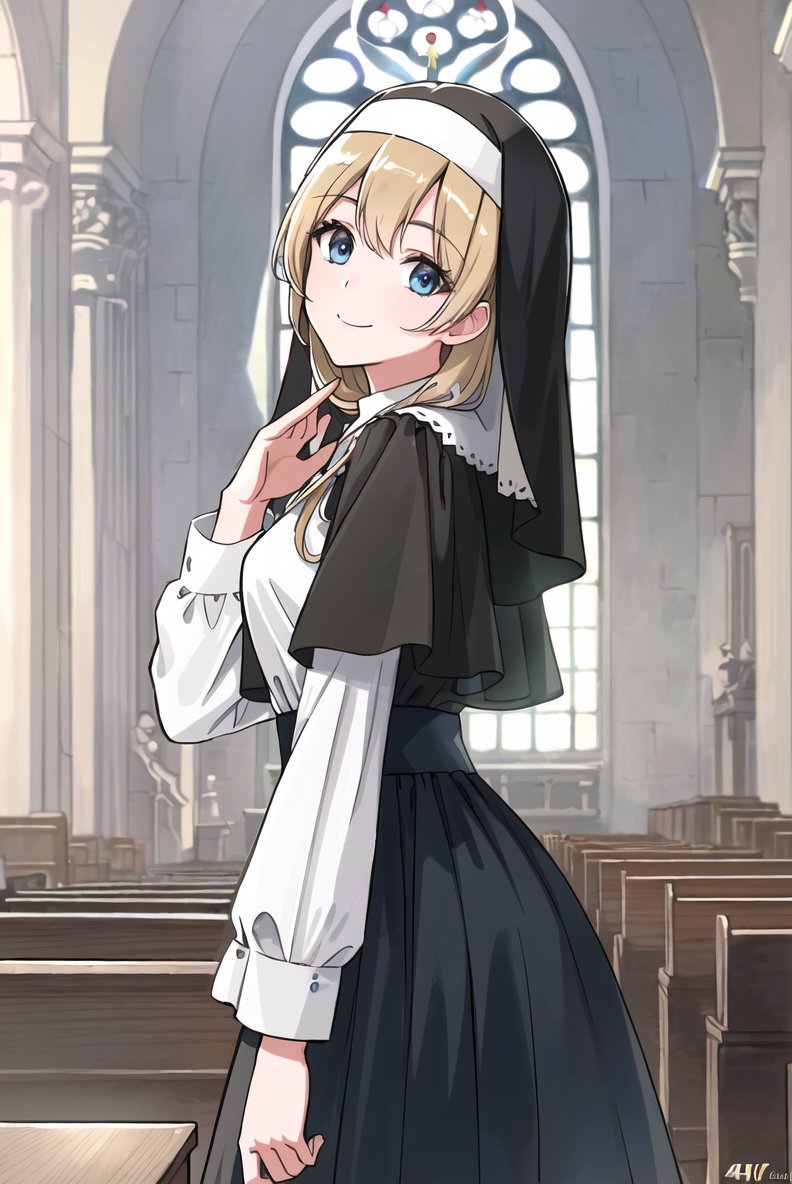 ClarisVeil's tweet image. 久しぶりのAIシスター⛪️

#AIイラスト #stablediffussion #ShiratakiMix #コンカフェ #シスター