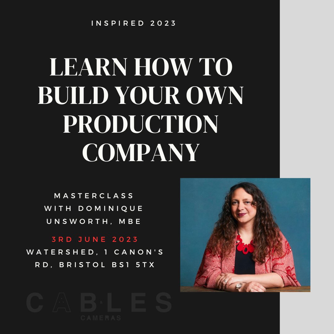 cables_cameras's tweet photo. MASTERCLASS
Are you a filmmaker looking to start your own production company? Join Dominique Unsworth for a masterclass @DomUnsworth @ResourceProds @LittleEngFilm #Slough #Inspired23 #bristolinspired23 #womeninfilm #diversityandinclusion REGISTER NOW !!! https://t.co/iCIz1iTHeo