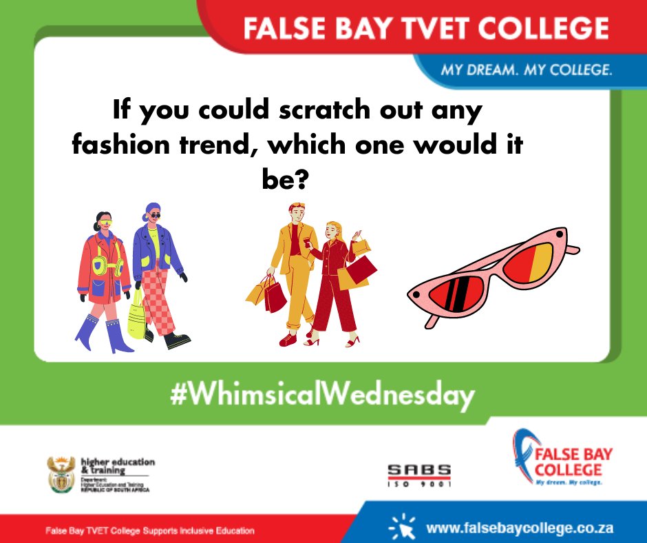 #WhimsicalWednesday - If you could scratch out any fashion trend that’s in right now, which one would it be?

Share with us in the comments below!

#FBCMyDreamMyCollege