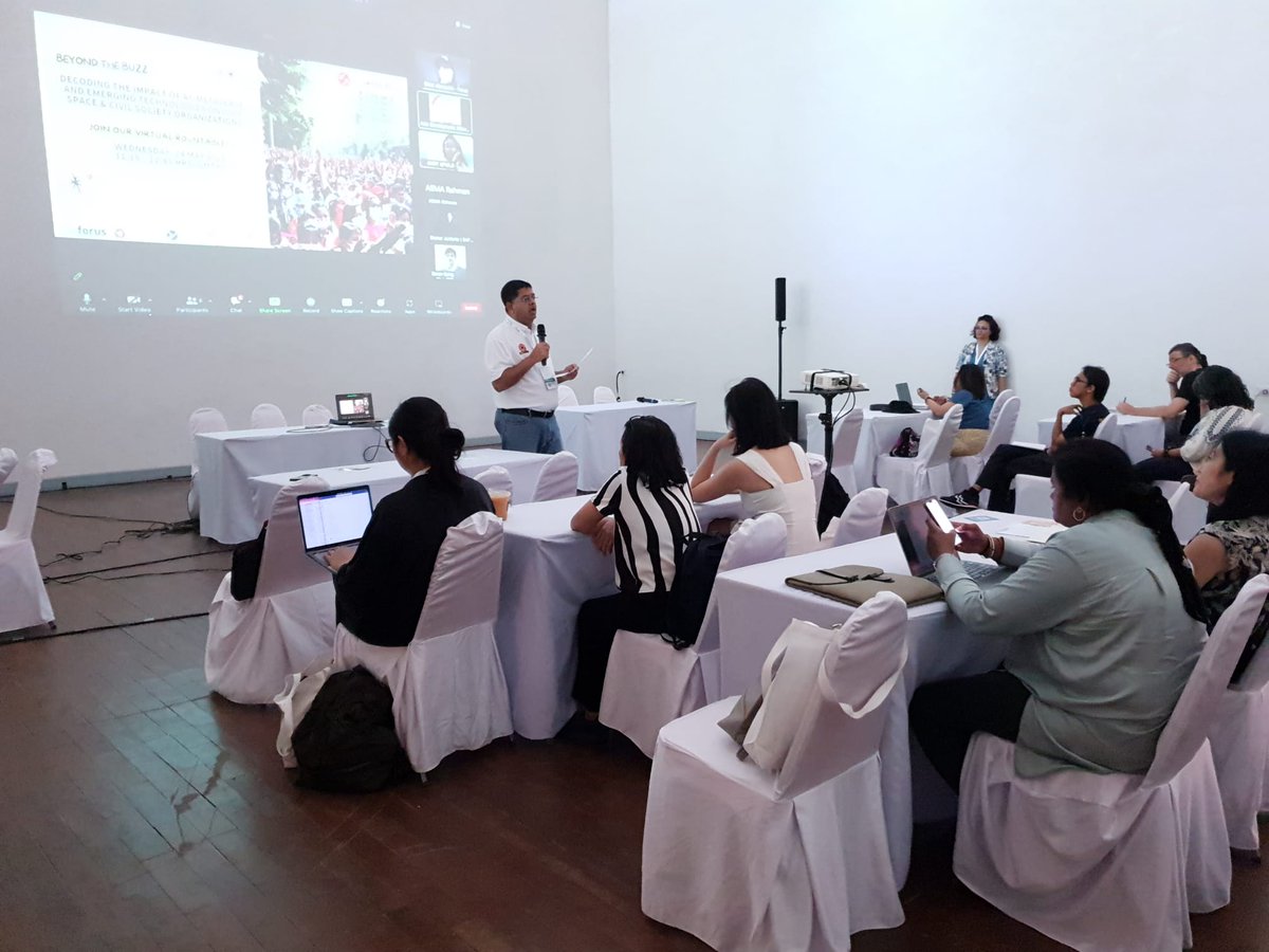 asiacentre_org's tweet photo. Today, Dr James Gomez of Asia Centre delivered the keynote on ‘Technology’s Disruption of Civil Society” at #Drapac 2023's panel "Beyond The Buzz: Decoding The Impact of AI, Metaverse and Emerging Technologies on Civic Space and Civil Society Organizations". https://t.co/Anlot2ysWZ