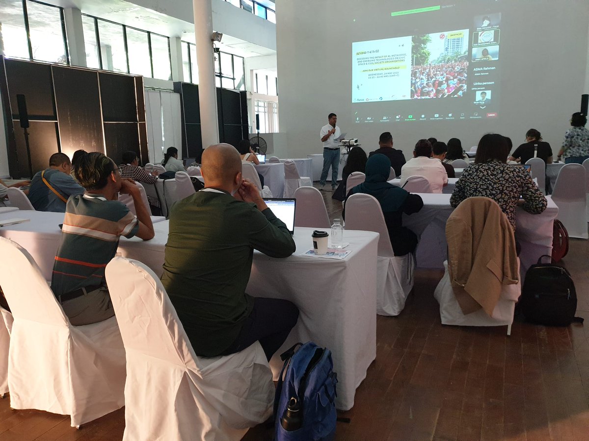 asiacentre_org's tweet photo. Today, Dr James Gomez of Asia Centre delivered the keynote on ‘Technology’s Disruption of Civil Society” at #Drapac 2023's panel "Beyond The Buzz: Decoding The Impact of AI, Metaverse and Emerging Technologies on Civic Space and Civil Society Organizations". https://t.co/Anlot2ysWZ