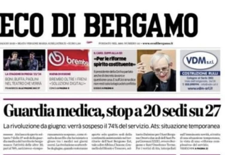 ElianaComo's tweet image. Il sottotitolo giusto é «ATS: verso il pronto soccorso privato». #privatizzazioni #bergamo #NOAD