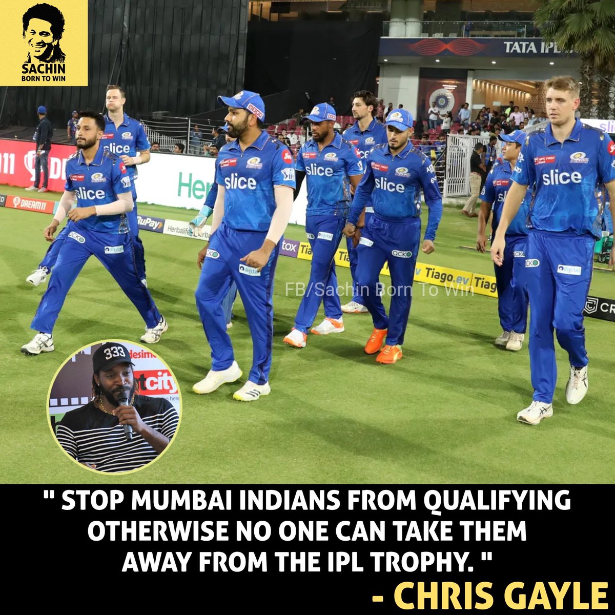 Universe Boss on Mumbai Indians 🔥

#MumbaiIndians #ChrisGayle #CricketTwitter