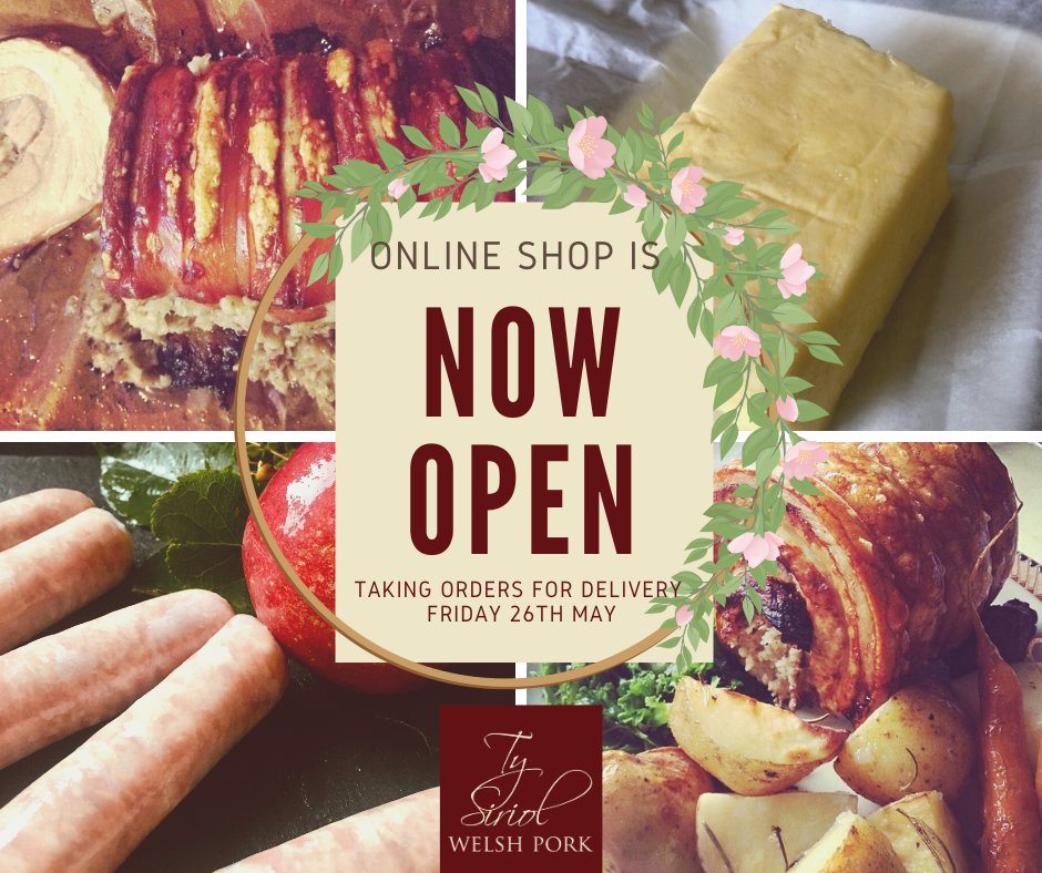 ONLINE SHOP IS OPEN! 
welshpork.co.uk
Taking orders for delivery this Friday 26th may. 

Fresh batch of butter from Hendy Diary. They've invested in a new butter churn which has made the butter even better than before. More yellow, a little more dense and salty.. perfect!