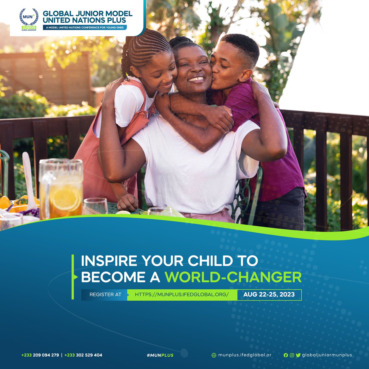Witness the incredible power of young minds at the Global Junior MUN Plus Conference, where we inspire children to become world changers. 

Secure a spot for your child today by registering via munplus.ifedglobal.org/special-regist…

#GJMUN2023 #Invitation #JMUN #MUNPlus #GlobalGrooming #SDGs