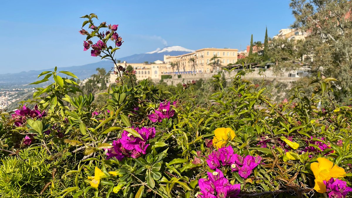 Up early for a walk up a hill - great way to start the day in Taormina #Sicily