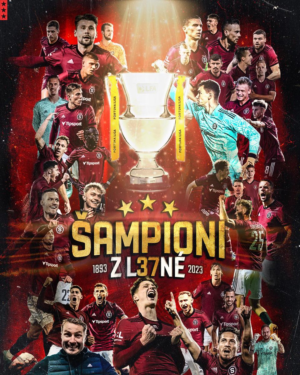 MichalBerkyCZ's tweet photo. 130 let Sparty, 30. sezóna novodobé české ligy ... a číslo 37. Ohromná radost a slzy štěstí. O to větší nadšení z kyselých obličejů sešívaných kolegů a z jejich vzteku. Úsměvy ze začátku sezóny vystřídal postupně jejich pláč.  #acsparta #acs #champions #antisks https://t.co/AIeuYCxNxa