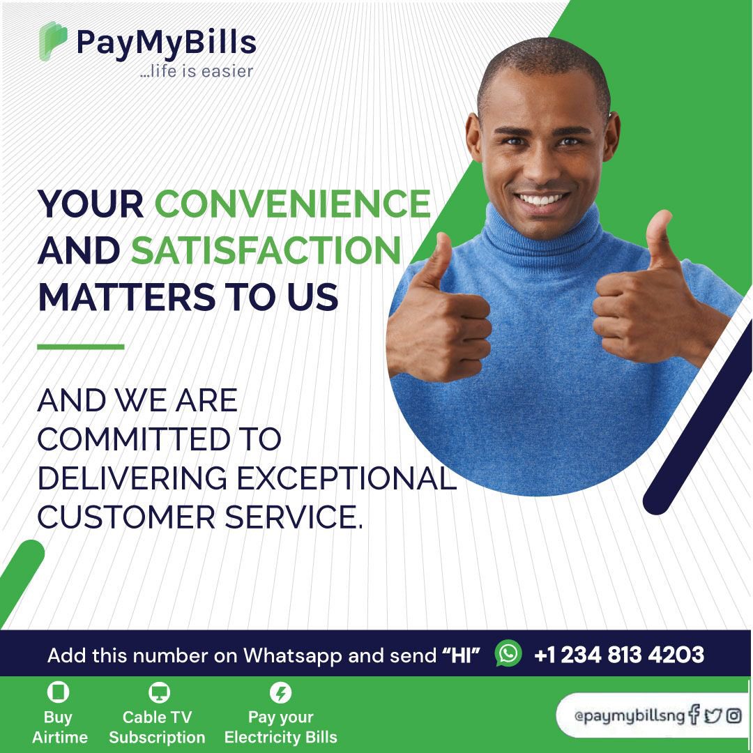 paymybillsng's tweet image. Your needs, our priority. Our Customer support team is here to assist you every step of the way. 

#paymybills 
#paymentplatform 
#billpayment