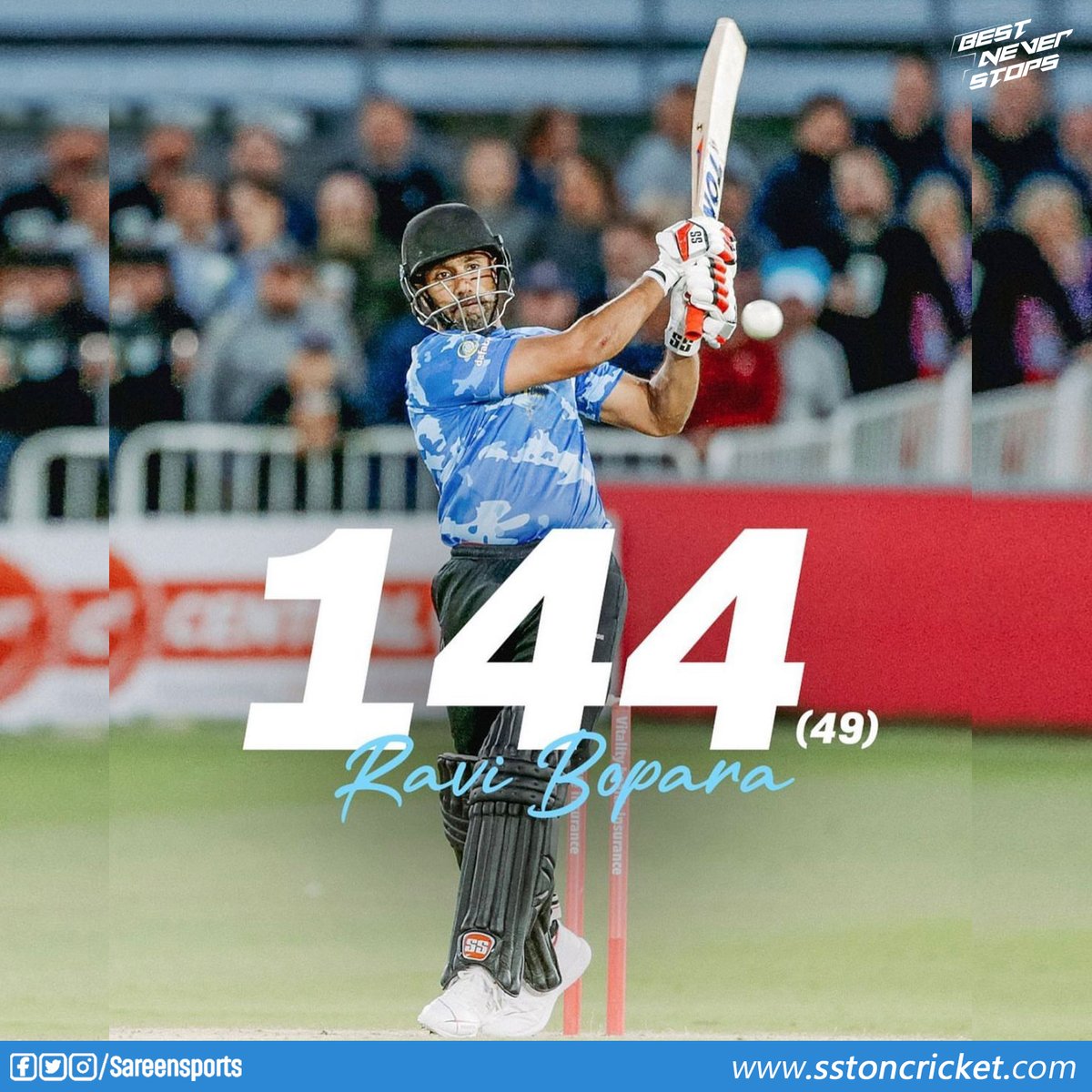 SareenSports's tweet photo. "Ravi Bopara's bat speaks volumes as he delivers a truly remarkable innings."
@ravibopara
Tayyari Dil Se
#sareensports #ssbats #cricektmeansss #tayyaridilse #bestneverstops https://t.co/MMsoefquy6
