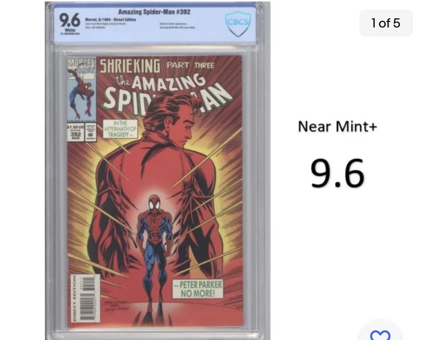 PMakCortopassi's tweet photo. Check out Amazing Spider-Man #392 - Key Comic & ASM 50 Cover Swipe! CBCS 9.6 - New Slab! https://t.co/cZGPdHntch โ #superhero #ilovecomics #sale #bargain #shopping #newlisting #ezekielacquisitions #keycomics #keyissue #keyissuecomics #keyissuecomic #cbcs #SpiderMan #peterparker https://t.co/R1zM3vEAP0