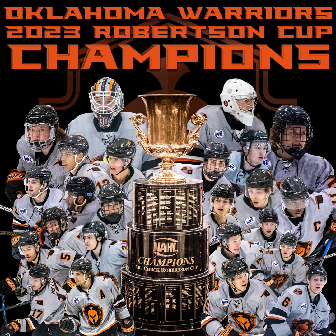 The Oklahoma Warriors are #RobertsonCup Champions 2023!!!!!!

#FightLikeWarriors⚔️ #OklahomaHockey