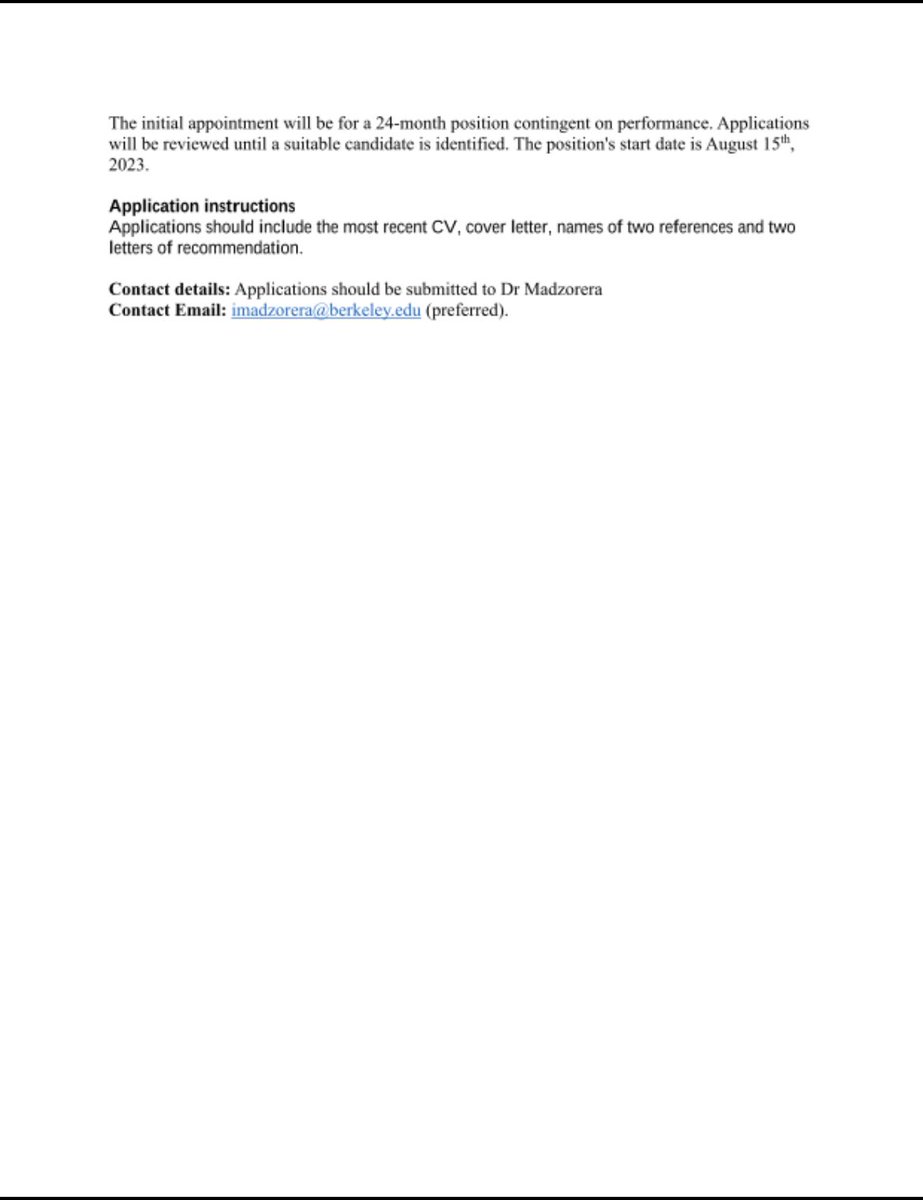 Ibraheem Abioye (@drabioye) on Twitter photo Postdoc position in Global Nutrition and Food Systems at UC Berkeley School of Public Health with <a href="/IsabelMadzorera/">Isabel Madzorera, ScD</a>. Postdoc position in Global Nutrition and Food Systems at UC Berkeley School of Public Health with <a href="/IsabelMadzorera/">Isabel Madzorera, ScD</a>.
