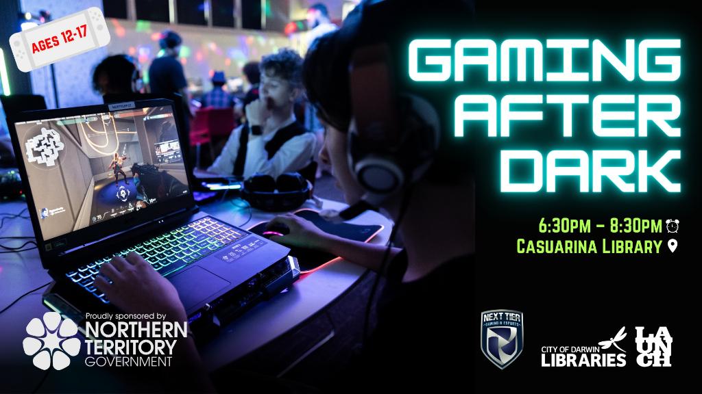 🎮 Don't miss Gaming After Dark (G.A.D) at Casuarina Library, from 6:30pm-8:30pm THIS FRIDAY✨🎉

🔥 This FREE event is exclusively for young gamers aged 12-17.

See you there! 👋😃

#GAD #NextTierGaming #Esports #YouthEvent #CasuarinaLibrary #FridayNight