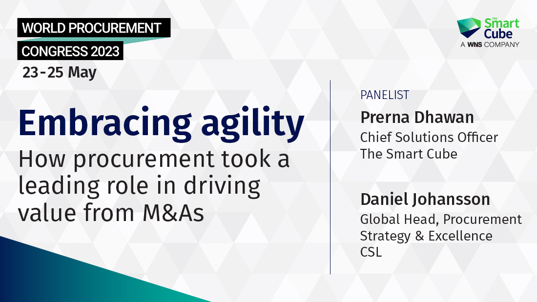 TSCinsights's tweet image. Today, 3:30!
Our Chief Solutions Officer, Prerna Dhawan will be talking to Daniel Johansson, Global Head, Procurement Strategy &amp;amp; Excellence at #PLWPC