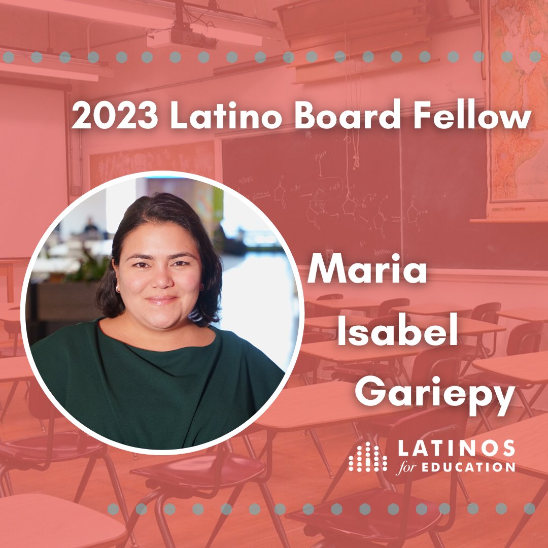 .@MariaGariepy is a passionate leader currently serving as Chief Diversity & Equity Officer at @WorcesterState.

Learn more about her and all of the 2023 Latino Board Fellows: latinosforeducation.org/latino-board-f…

#ConGanasWeCan