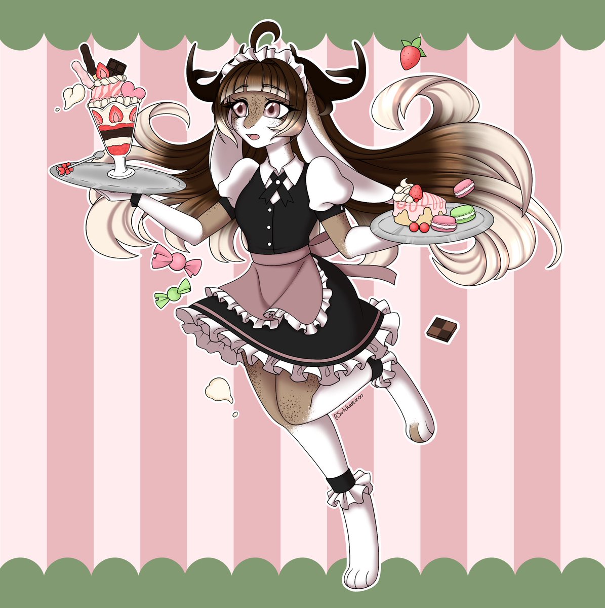 Switchamaroo's tweet photo. Cafe setting Roo uwu
Sweets are fun to draw https://t.co/VorTHt5PKu