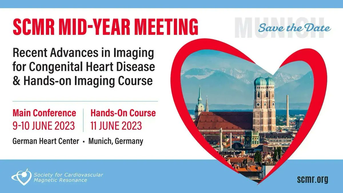 CMR is central to single ventricle care. At #SCMR23Munich, learn how it’s used at all stages of palliation + how SCMR predicts Fontan outcomes + get pointers for starting your own lymphatic imaging program and evaluate Fontan-associated liver disease: buff.ly/3Mg7a1m