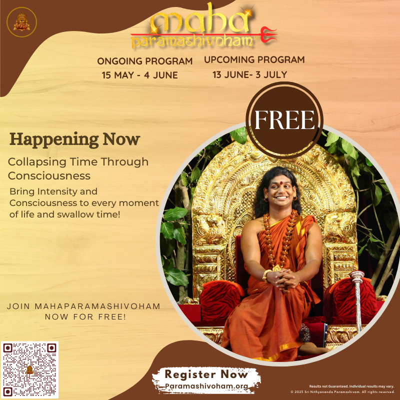 SriNithyananda's tweet photo. Happening Now: Collapsing Time Through Consciousness
Bring Intensity and Consciousness to every moment of life and swallow time!
Join MahaParamashivoham for FREE NOW!
https://t.co/p3R9F2c1SC
#TransformationalExperience #TimeSwallowing #ConsciousLiving #TimeCollapse https://t.co/FO1UPEFvtb